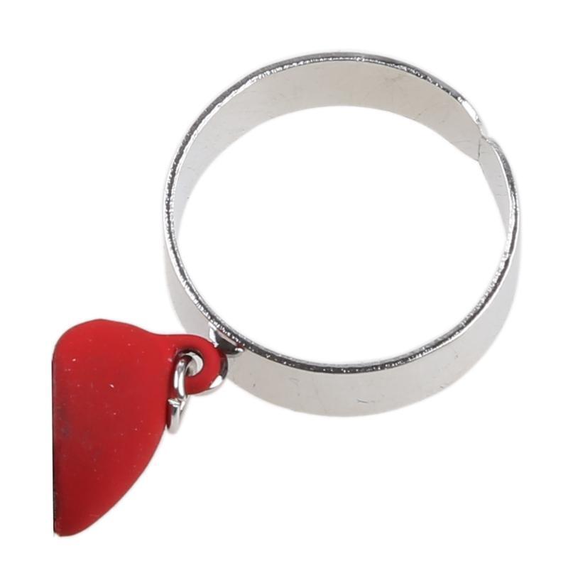 2 Pcs Hip-hop Punk Ins Nightclub Style Sweet and Cool Heart-to-heart Open Ring