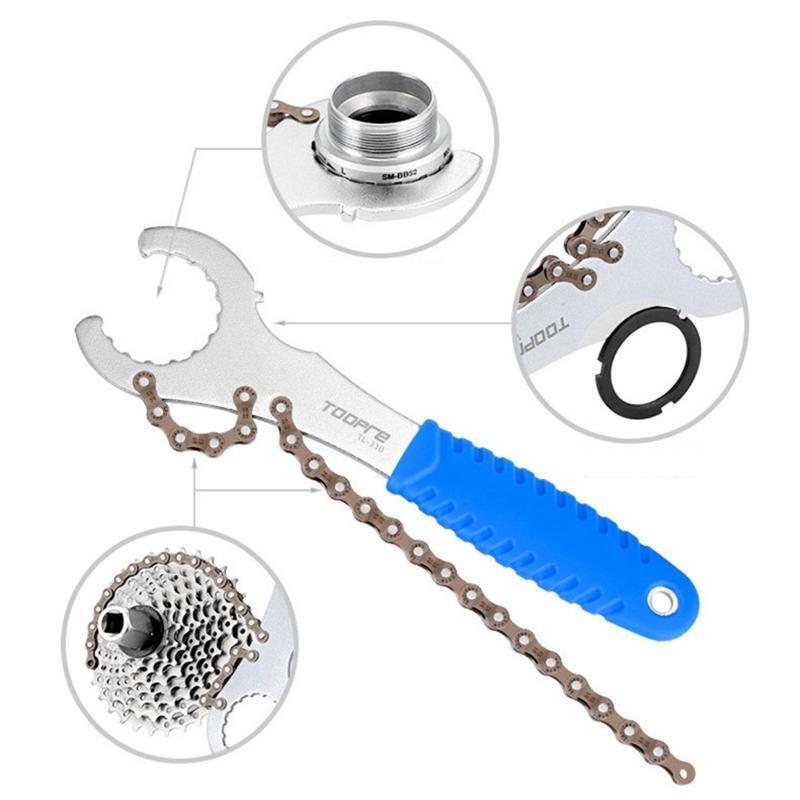 Bike Cassette Removal Tool with Chain Whip Chain Whip Tool Kit Chain Length 210m
