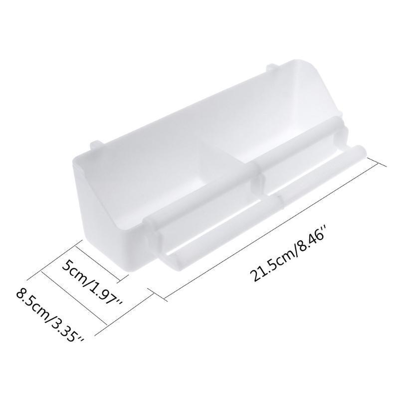 2 Pieces Bird Feeders for Cage Hanging Plastic Food Container with Perch