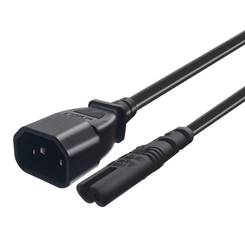 9.25 inch IEC 320 C14 to C7 F/M Computer AC Power Adapter Extension Cable