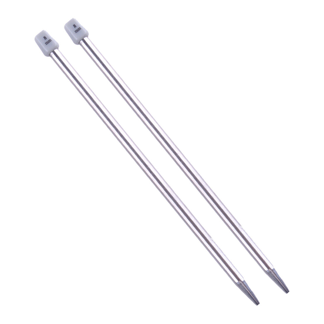 11Pair Stainless Steel Single Pointed Sweater Knitting Needles 2mm-8mm 25cm