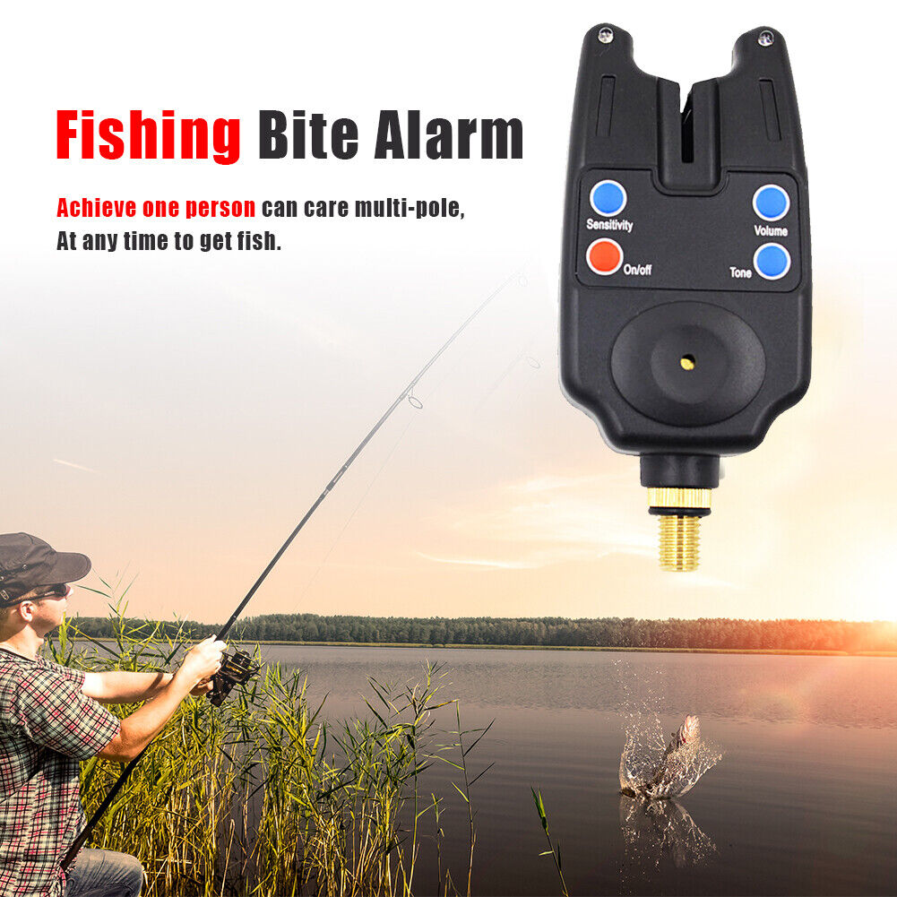 Night Fishing Bites Alarm Portable LED Light Carp Fishing Rod Warning Alert