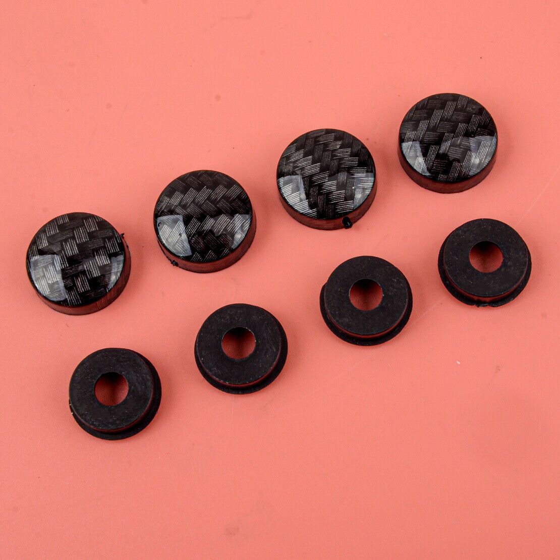 8x Carbon Fiber Style License Plate Clip Screw Grommet Frame Fastener Bolt Acc
