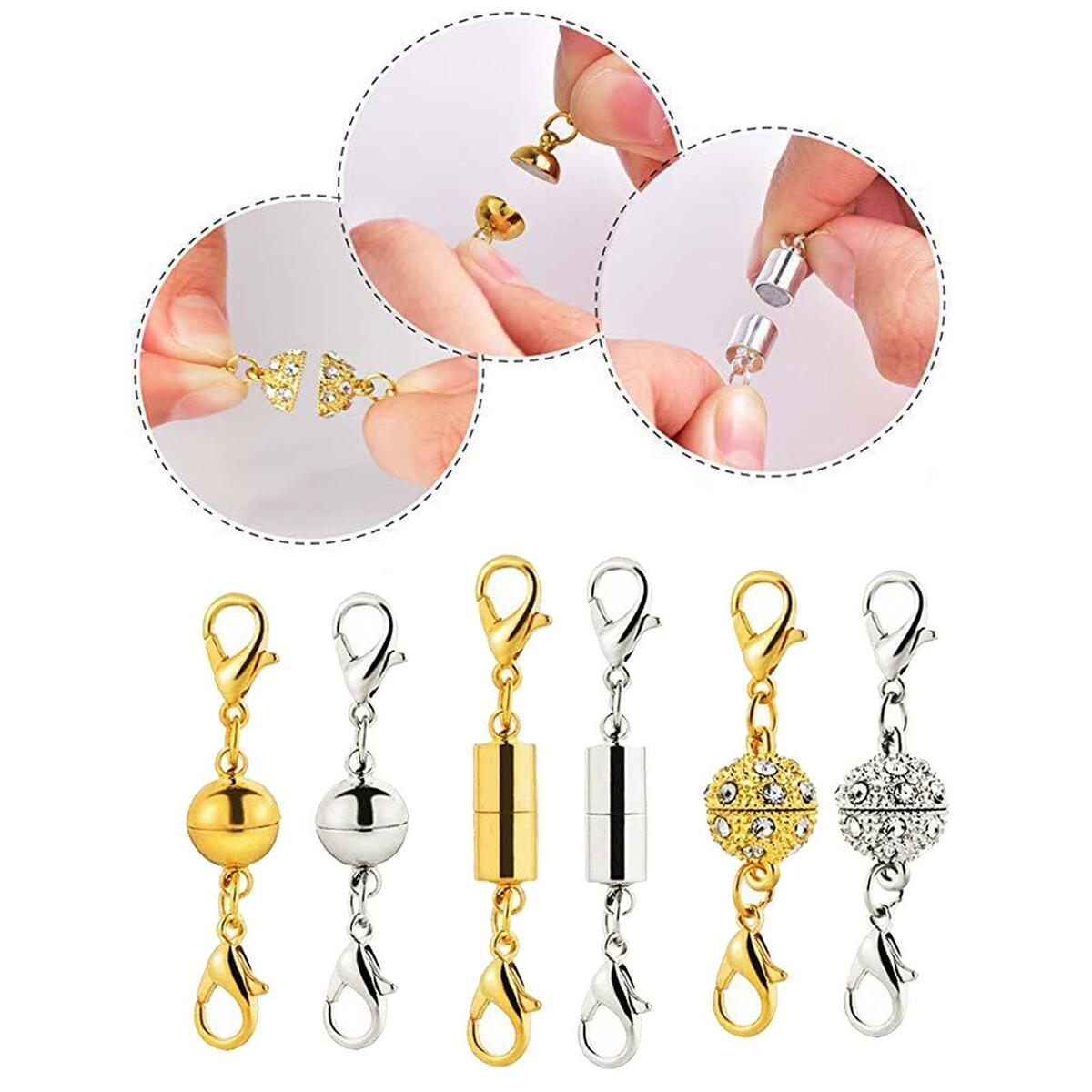 6Pcs Magnetic Clasp Ball/Cylinder  Magnetic  Clasps