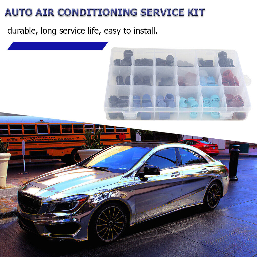 90pcs Car A/C Air Conditioning High Low Side Service Port Caps R134a R12