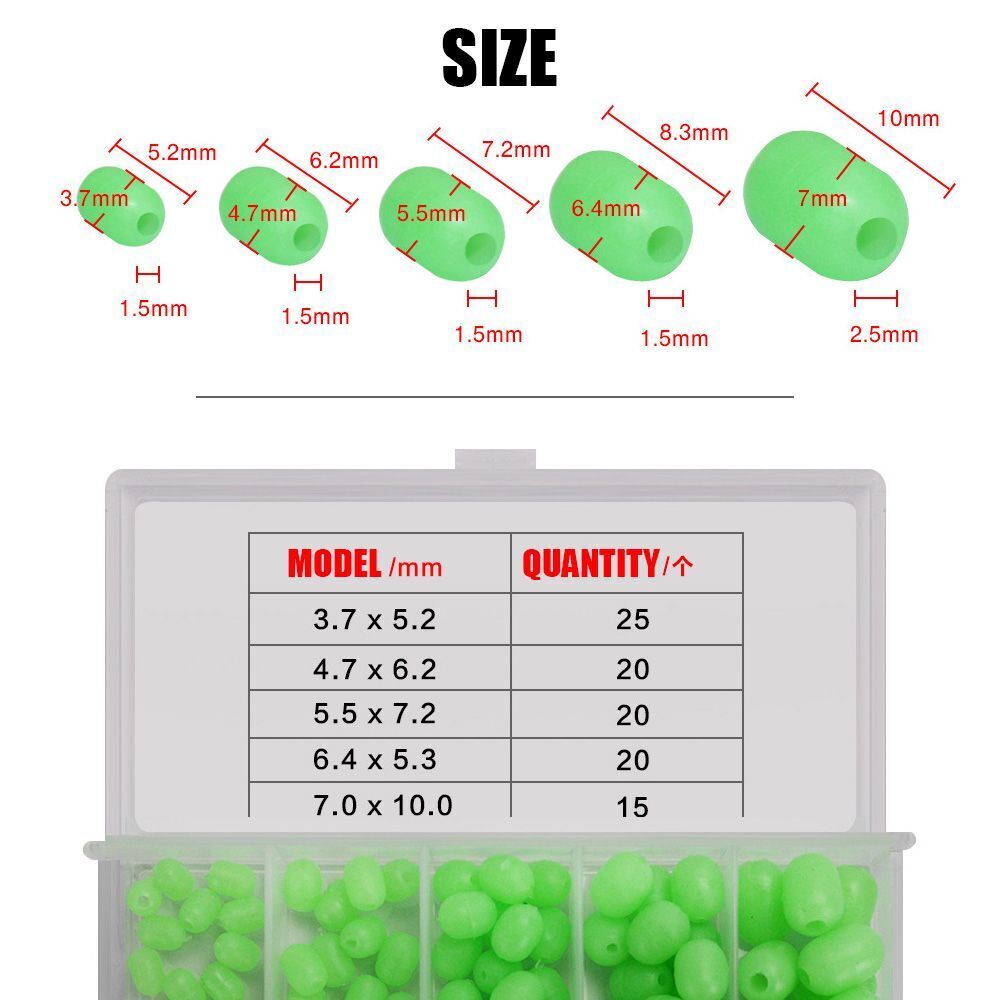 New Sea Plastic Fishing Soft Floats Beads Luminous Light Stoppers Glowing Balls