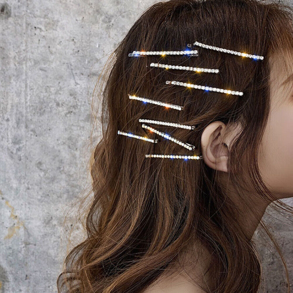 4pcs Rhinestone Hair Clip Simple Women Hairpins Barrettes Hair Ornaments