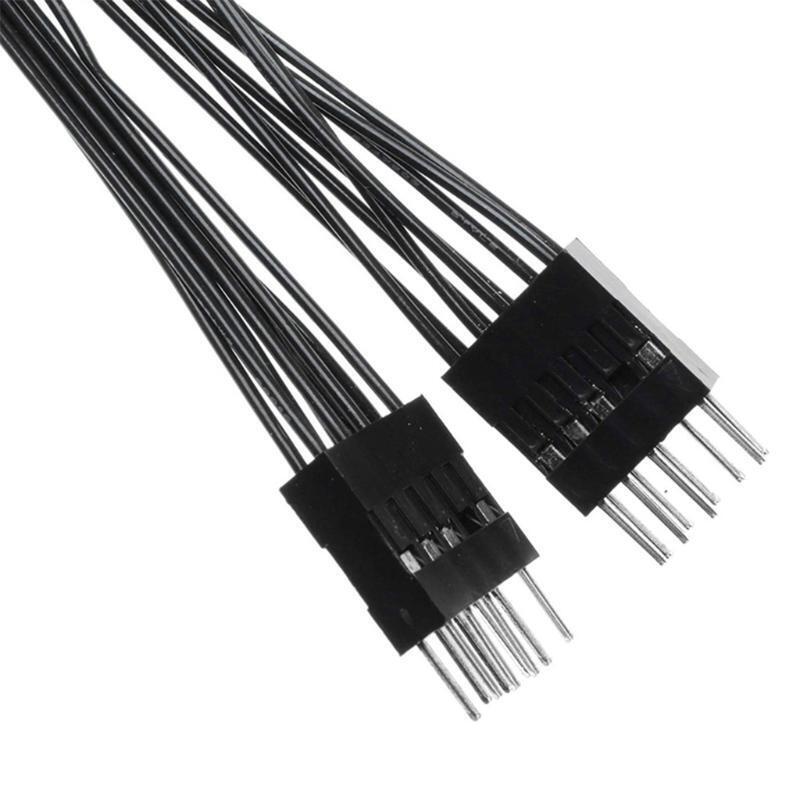 Audio Y Splitter Cable 9Pin Female to 2 Male for PC Motherboard Extension Cable