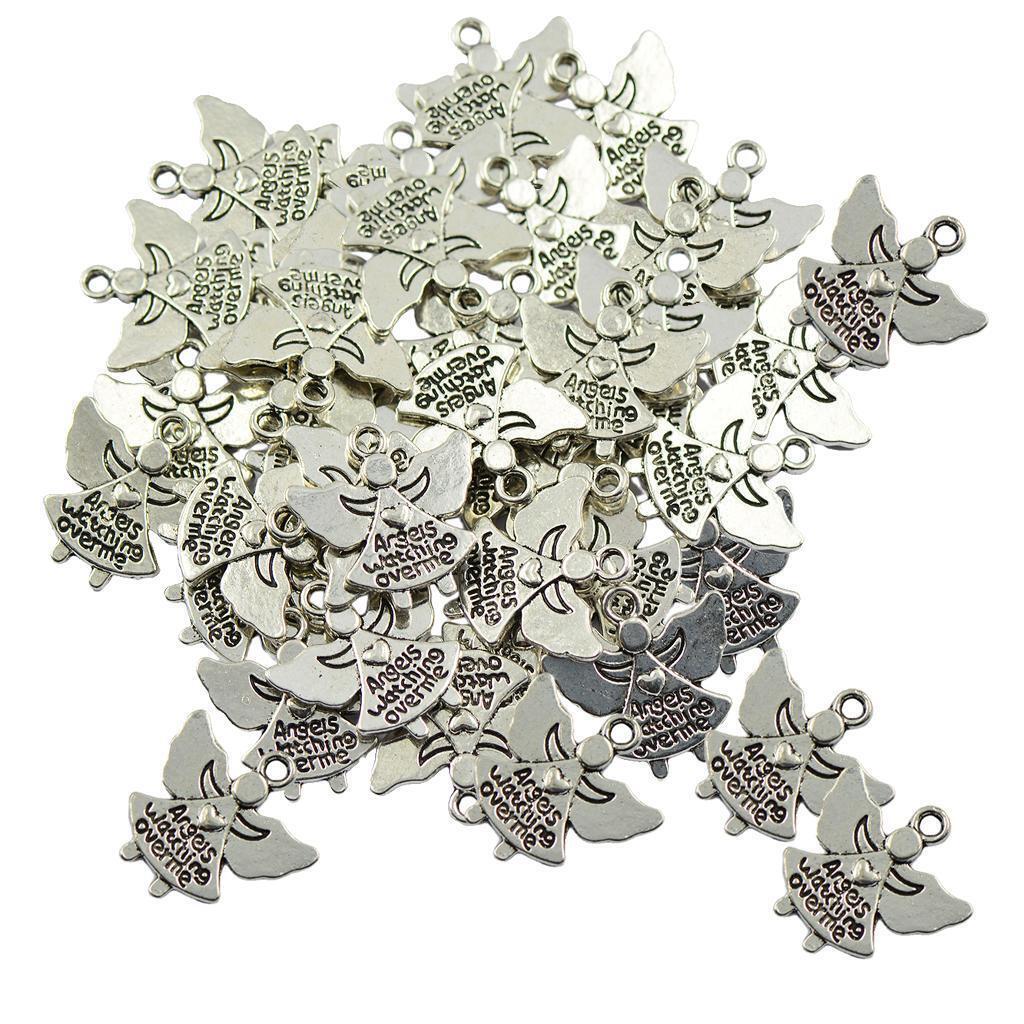 60pcs Tibetan  Angel Charms Pendants  Watching Over Me