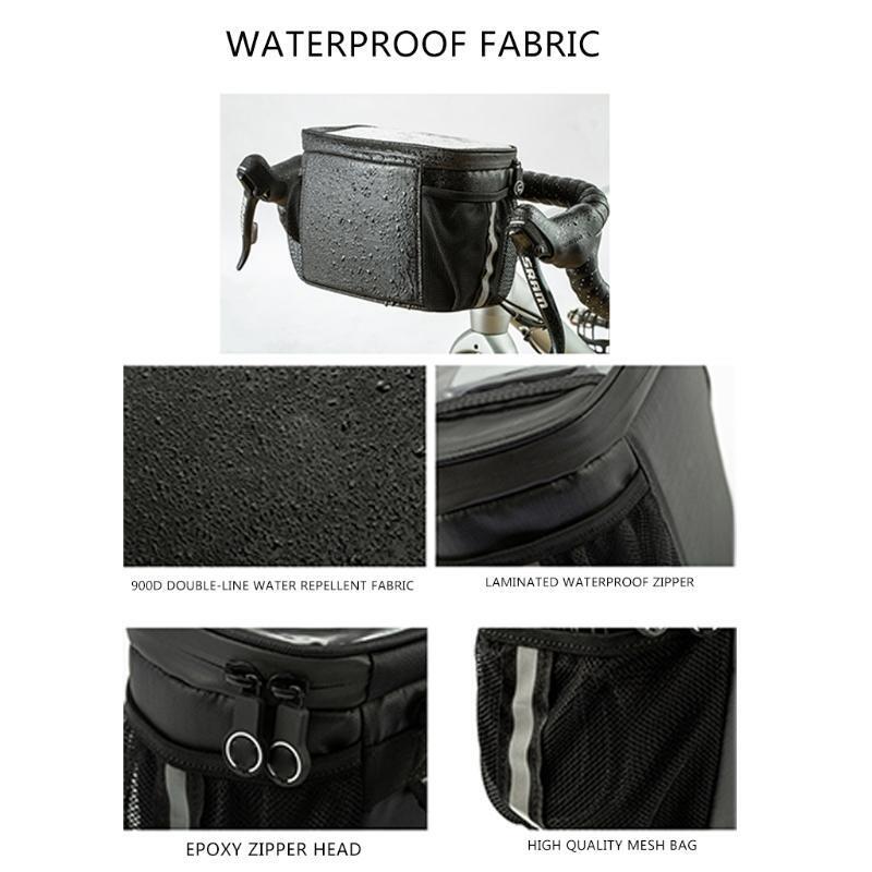Bike Front Phone Bag Cooler Storage Pouch Bike Handlebar Insulated Bag