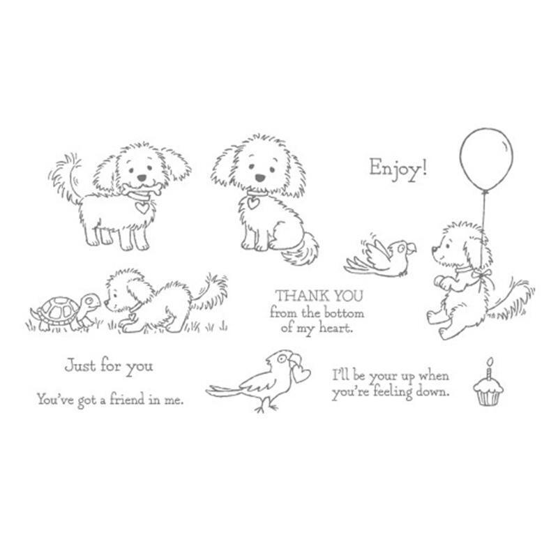 Cartoon Dog Silicone Clear Seal Stamp DIY Scrapbooking Embossing Photo Album