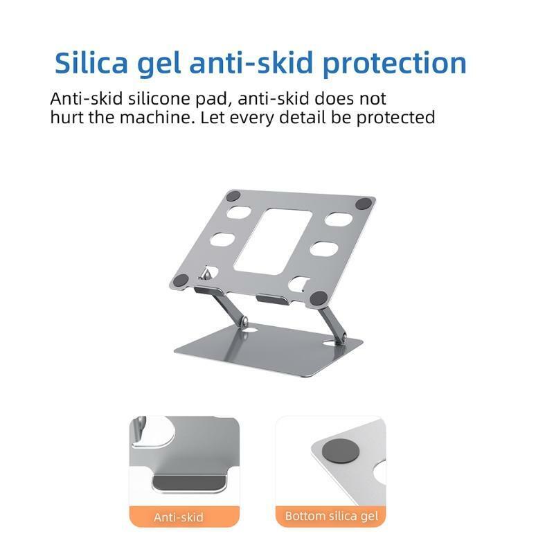 Foldable Aluminum Alloy PC Stand Cooling Pad Holder Desktop Heat Release Bracket