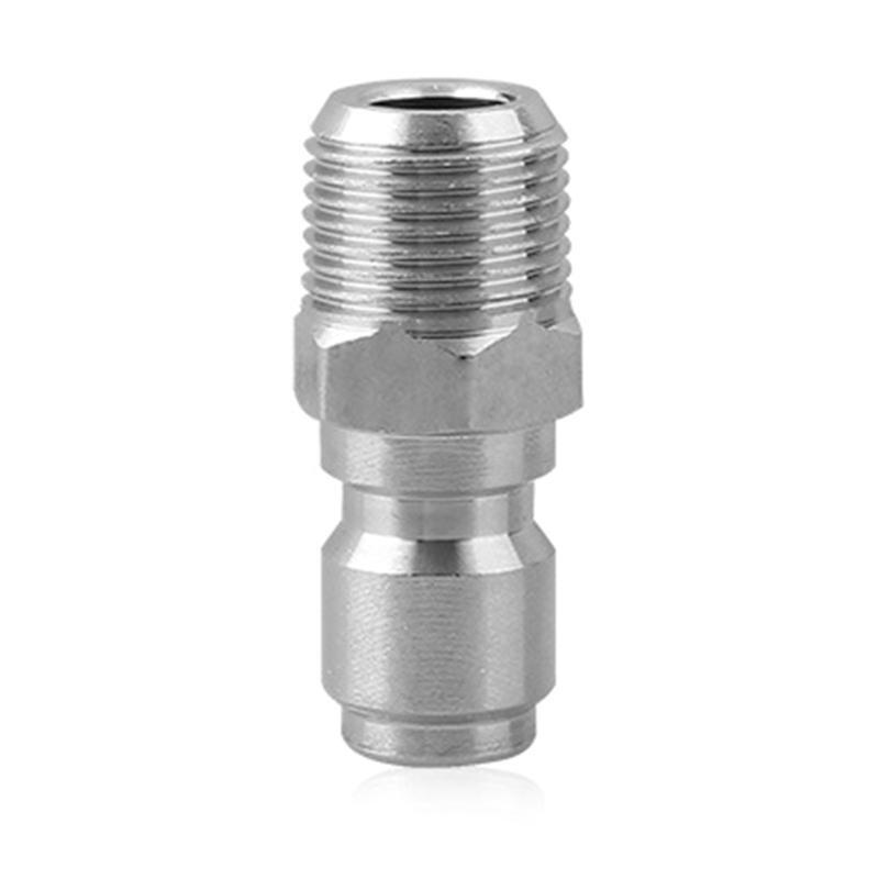 2Pieces NPT 3/8 Inch Stainless Steel Male Quick Connector Kit Pressure Washer