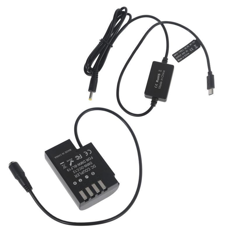 Type C USB Cable DMW-DCC12 BLF19 Dummy Battery for Lumix DMC-G9LGK GH3