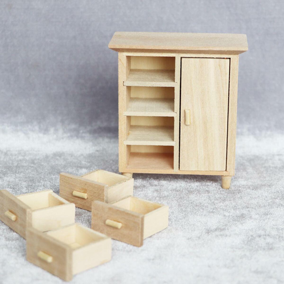2  1:12 Scale Wardrobe and Cabinet  Bedroom Furniture Ornaments