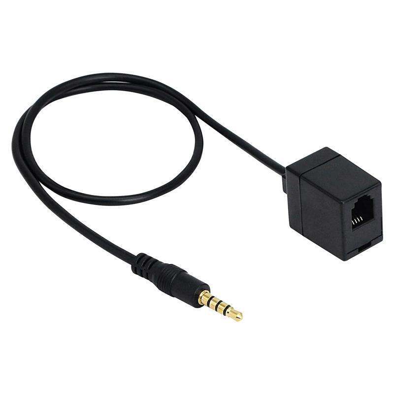 3.5mm Male TRRS To For RJ9 4P4C Female Adapter Cable Audio Extension Wire Cord