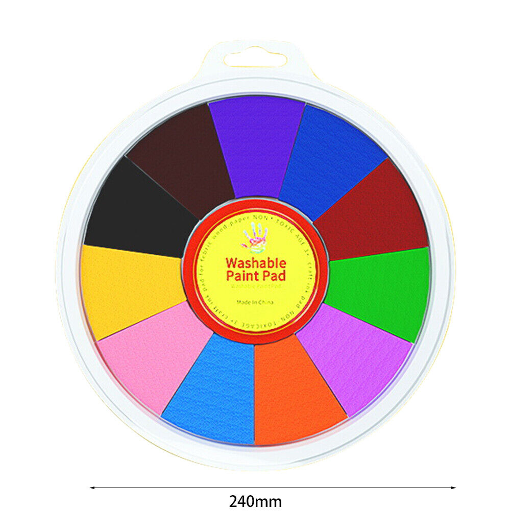 Finger Painting Ink Pad Stamp DIY Kids Finger Montessori Drawing (12 Color)