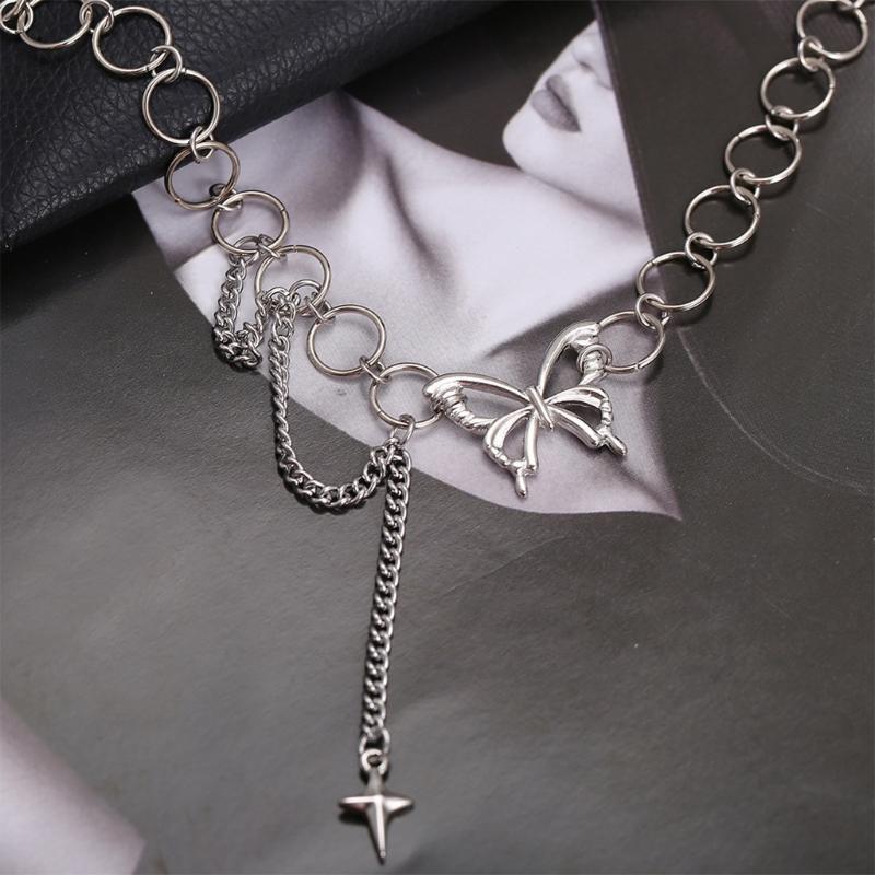 Ins Cold Wind Hip-hop Design Clavicle Chain Temperament Net Red Circle Necklace