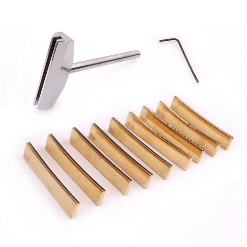 Guitar Repair Tools Set 9pcs Fretboard Press Caul Insert w/ Press Caul & Wrench