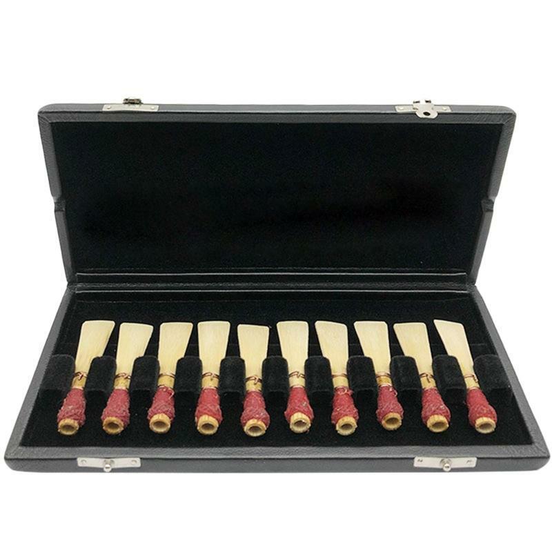10 Oboe Reeds Holder Strong Protect & Against Moisture PU Leather Oboe Reeds Box