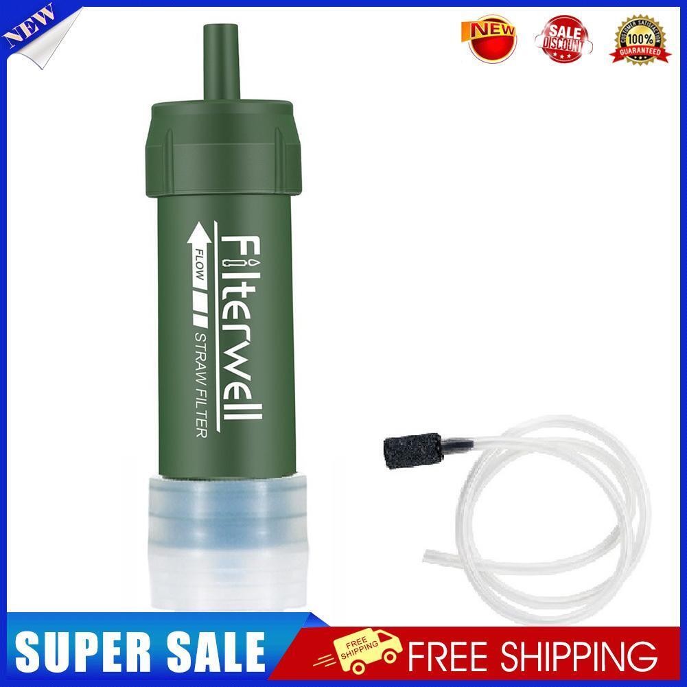 Outdoor Survival Water Purifier Emergency Camping Water Filter Straws Kits