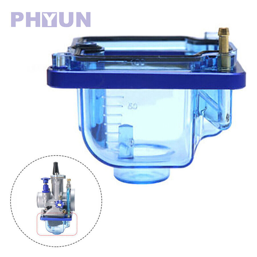 1pc Blue Transparent Carburetor Bottom Float Bowl Plastic Shell For PWK I/II/III