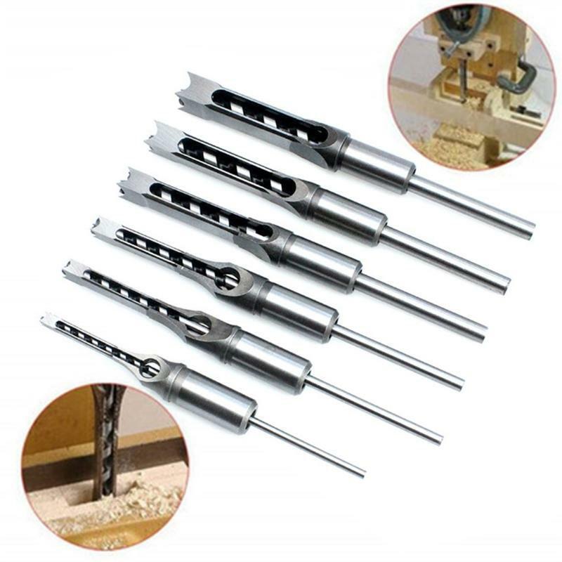 Multi-purpose Carbon Steel Square Tenon Drill Durable Mortising Chisel Set