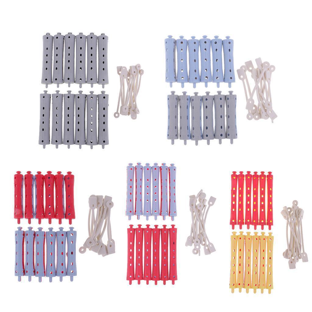 60 Packs Non-Slip Perming Rods Waves  Rollers Curlers Styling 7cm+9cm
