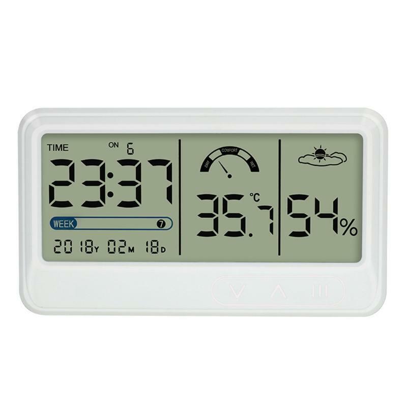 Accurate Humidity Gauge Temperature Monitor Meter with Time/Date Display Home