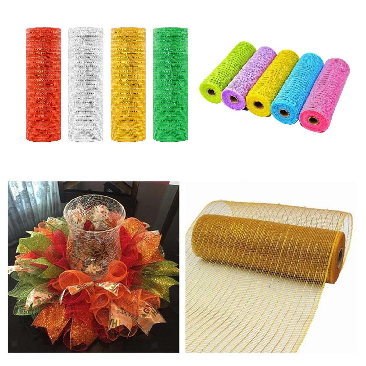 9pcs  Ribbon  10yds for DIY Christmas Birthday Wreaths Decorating