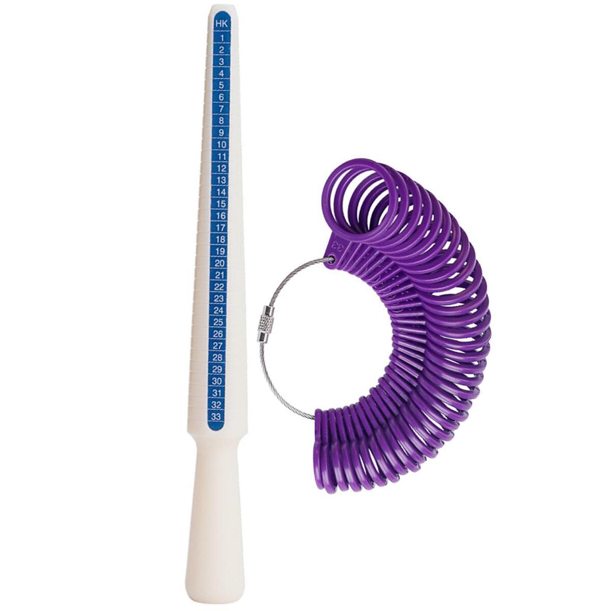 Ring Sizer Measure Tool Ring Gauges Finger Sizer Reusable for Wedding Rings