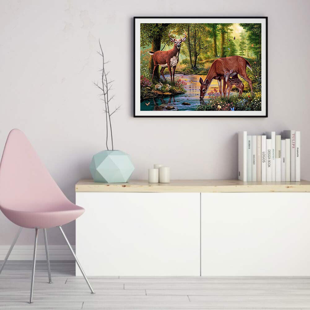 Deer 50x40cm Oil Paint By Numbers Picture DIY Painting M655
