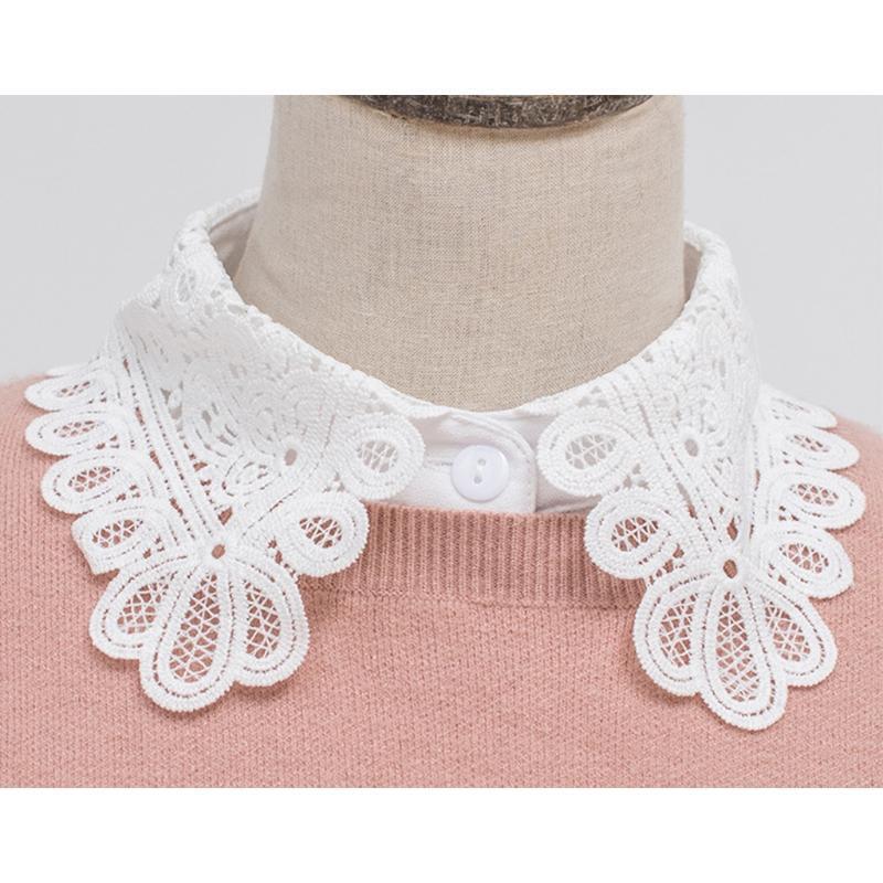 Women False Collar Shoulder Decoration Detachable Neck Milk Silk for Low Profile