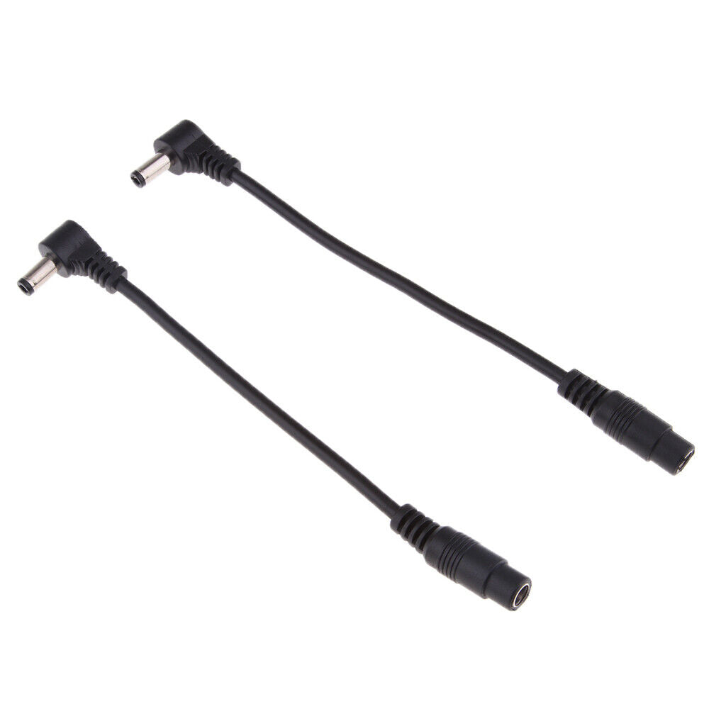 2pcs DC  5.5x2.1mm Fe to 5.5x2.5mm  Adapter Cable Right Angle
