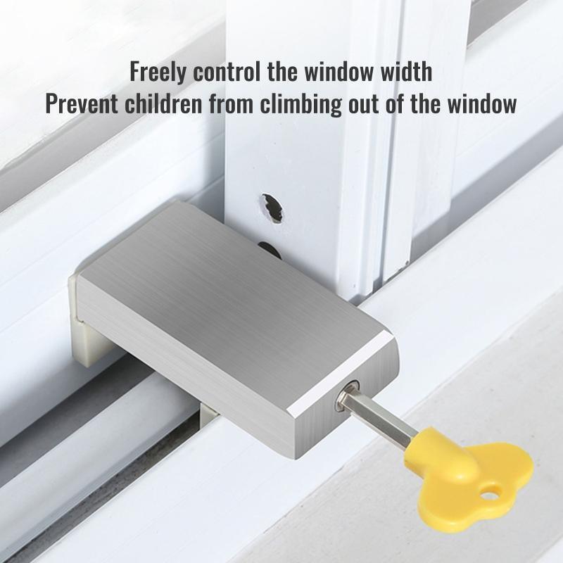 2Pcs Window Security Lock Window Limiters Child Safety Sliding Window Restrictor