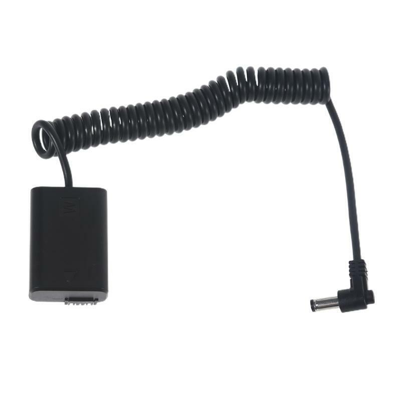 NP-FW50 Dummy Battery Pack Adapter DC 5.5x2.1mm Male Plug Coupler for Alpha A7