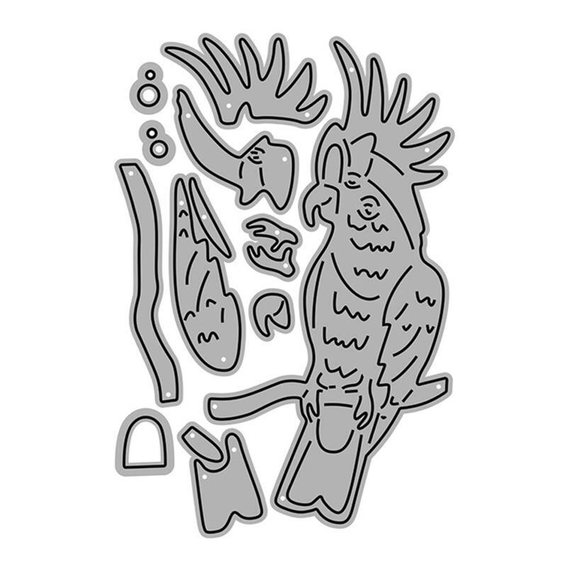 Lovely Parrot Metal Cutting Dies Photo Album Journal Decoration Birthday Gift