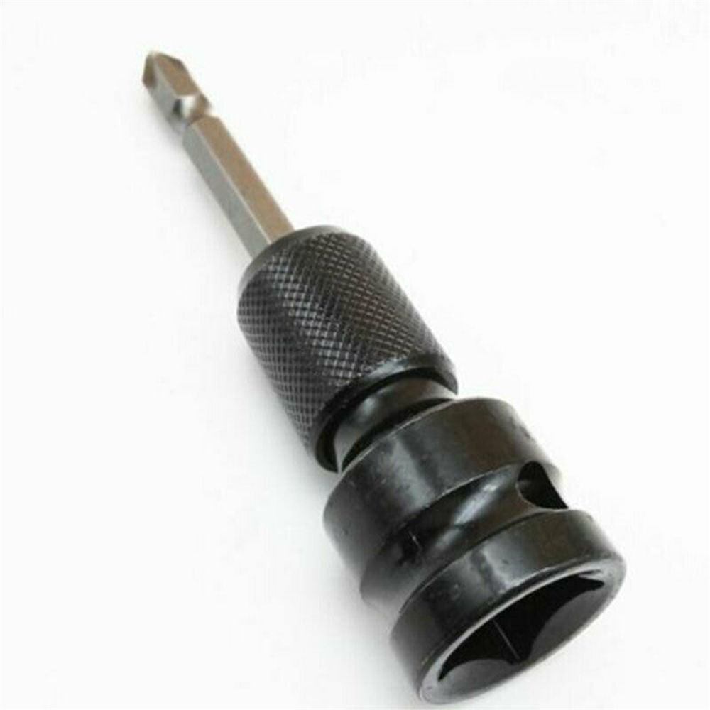 Wrench 1/2inch Drive to 1/4inch Hex Drill Chuck Converter Change Socket Adapter