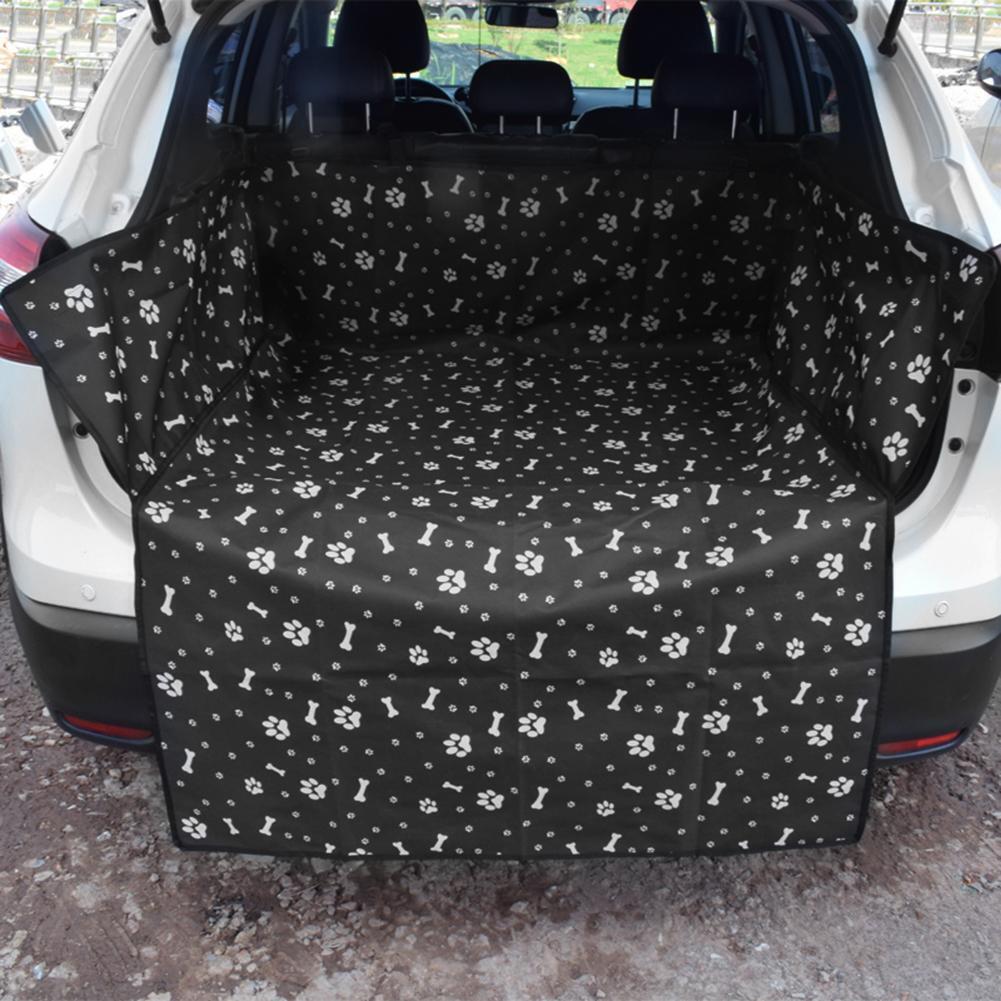 Oxford Cloth Pet Carrier Dog Car Seat Cushion Waterproof Trunk Mat (Black)