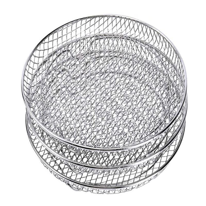Round Air Fryer Rack Air Fryer Accessories Stainless Steel Multi-Layer