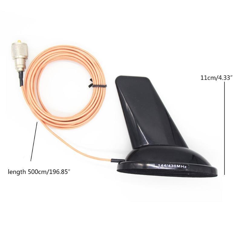 VHF UHF144/430Mhz Portable Shark Fin Antenna Radio Signal Reception Supplies