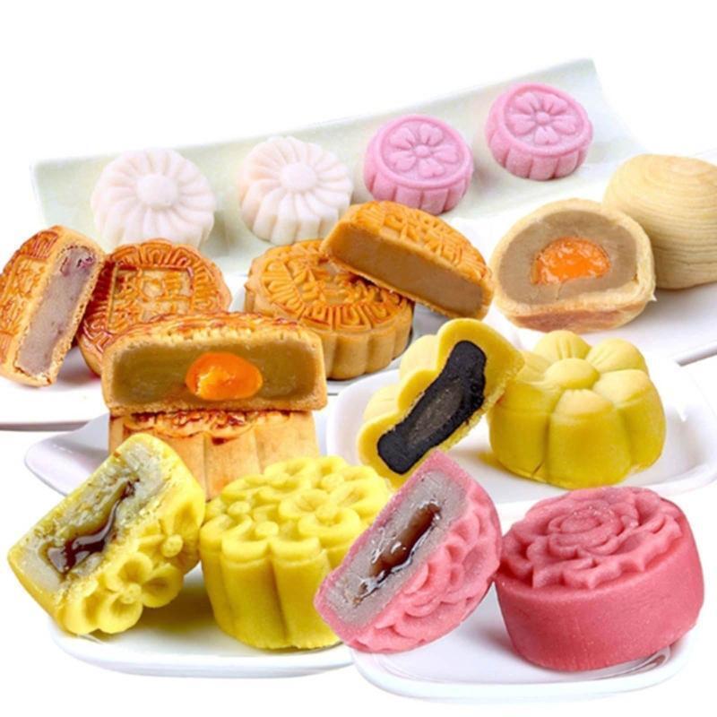 100g Mid-Autumn Theme Mooncake Mold Pastry Stamp Mooncake Moulds Hand Pressure