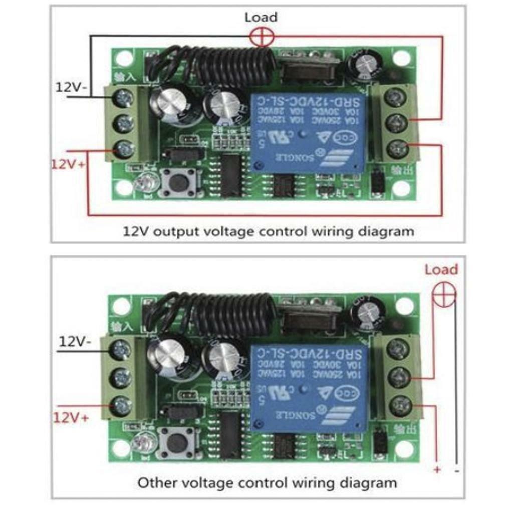 12V Learning Remote Control Switch  with Single Bottom Controller 315Mhz