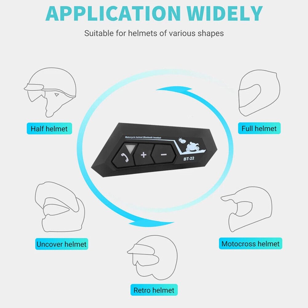 Waterproof Motorcycle Helmet Headset Bluetooth-compatible Wireless Earphone