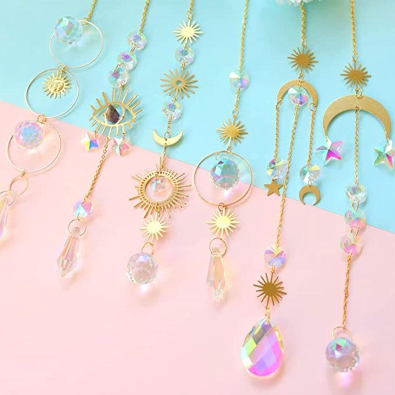 Hanging Suncatcher for Home Dorm Car Outdoor Indoor Decorative Supply with Chain