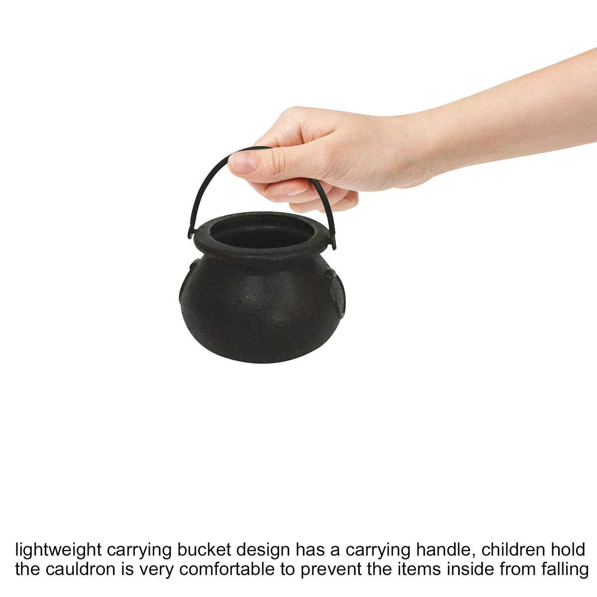 Mini Halloween Candy Bucket Pot Portable Witch Cauldron Jar (Witch Pot)