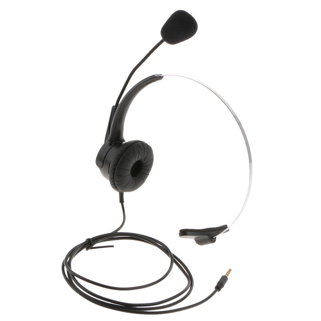 Corded Cell Phone Headset with Mic, 3.5mm Over Head Noise Cancelling Headset