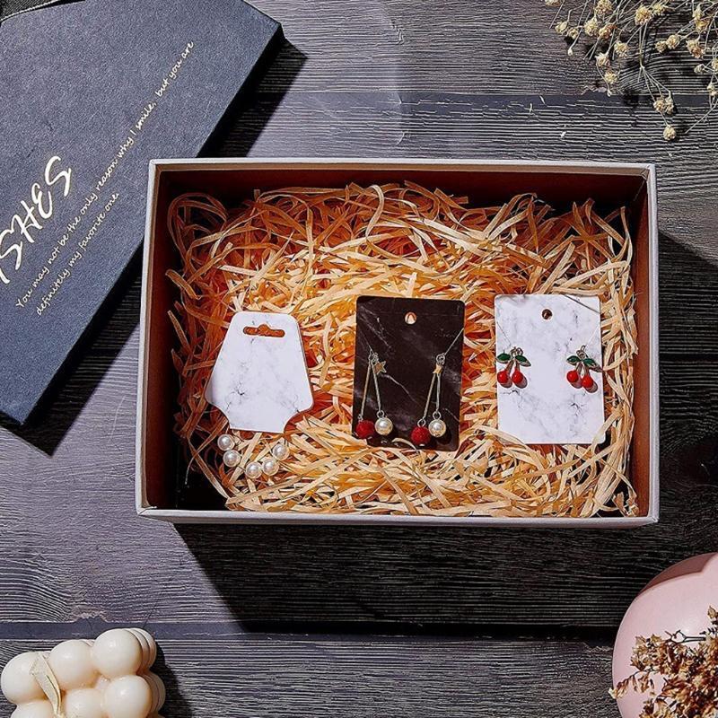 800 Pieces Marble Earring Necklace Card for Earring Display Showcases Thick