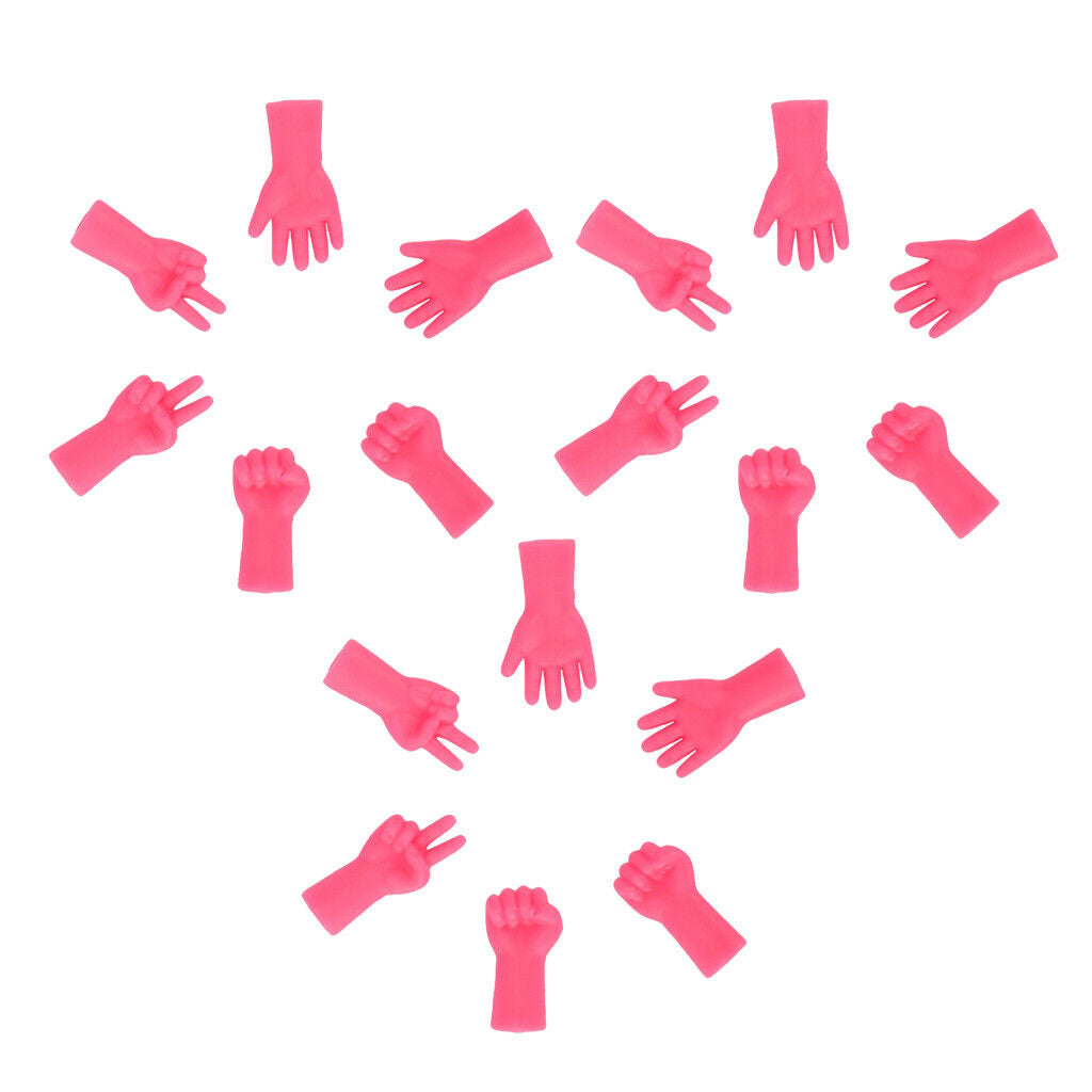 18 Pcs Knitting Needles Point Stoppers Tip Cover Rock-Scissor-Paper Rose Red