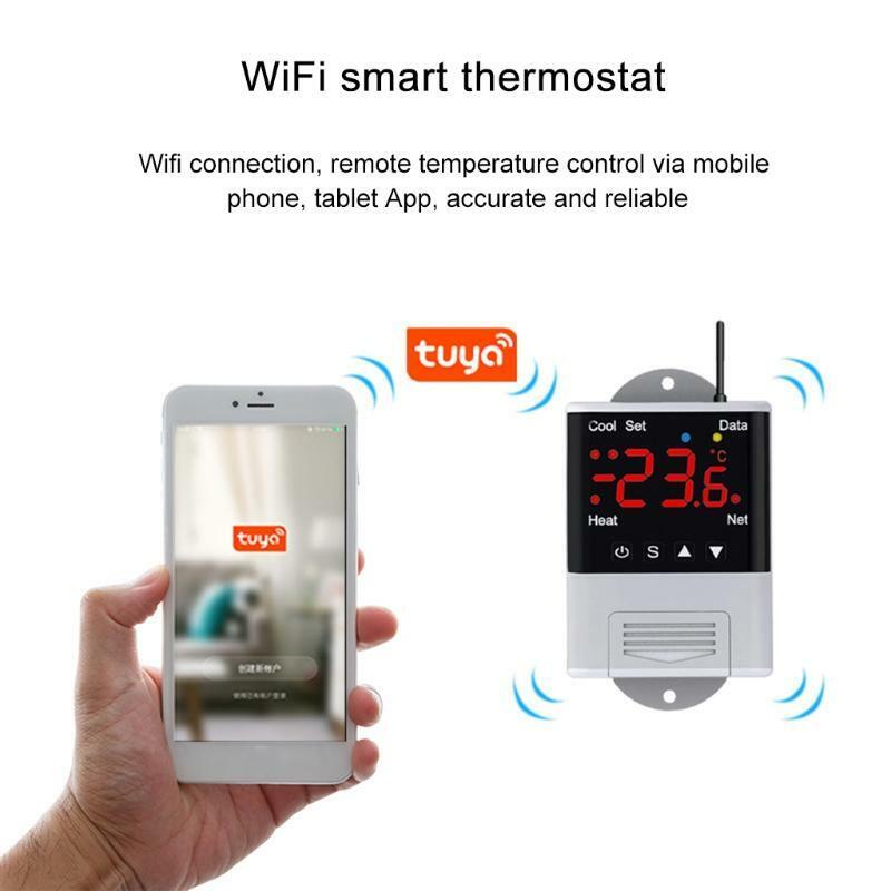 110V-230VAC 10A WIFI Digital Thermostat Remote Control Aquarium Incubator